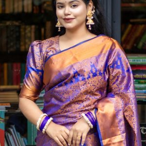 গল্পের শুরু কাঞ্জিভরম শাড়ি ( বেগুনি কালার )