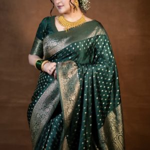 তোমার উপহার শাড়ি ( গাড়ো সবুজ কালার )